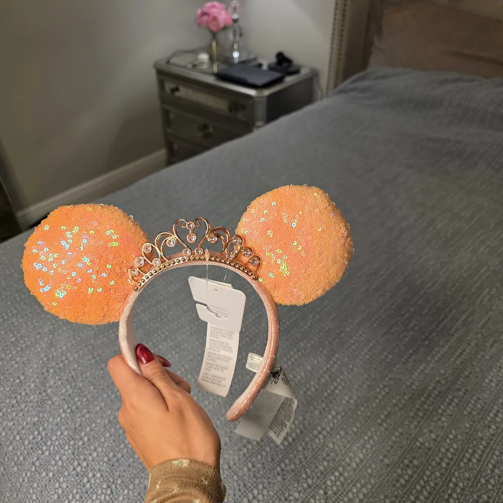 NWT Disney Pink Sequin Tiara Headband